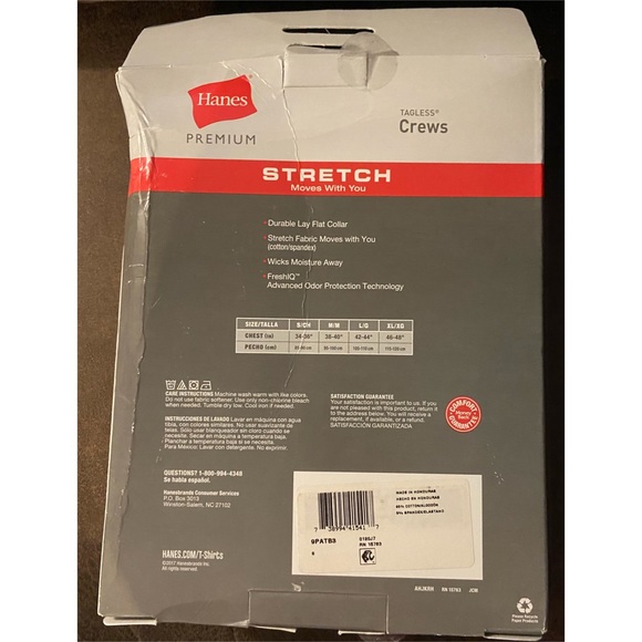 Stretch Tagless Crew Shirts 